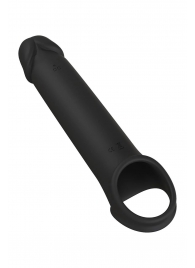 Черная насадка-удлинитель с вибрацией Vibrating Extender With Remote - Dream Toys - во Владимире купить с доставкой