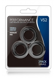 Набор из 3 черных эрекционных колец Black Small Penis Rings - Blush Novelties - во Владимире купить с доставкой