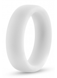 Белое люминесцентное эрекционное кольцо Silicone Glo Cock Ring - Blush Novelties - во Владимире купить с доставкой