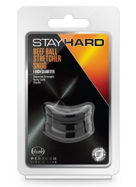 Черное эрекционное кольцо на мошонку Beef Ball Stretcher Snug - Blush Novelties - во Владимире купить с доставкой