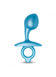 Голубая анальная пробка для массажа простаты Bulb Silicone Prostate Plug - 10,7 см. - b-Vibe - во Владимире купить с доставкой