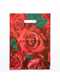 Пакет с цветочным принтом и вырубной ручкой (30х40 см) - Сима-Ленд - купить с доставкой во Владимире