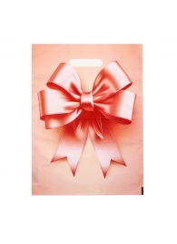 Пакет с принтом в виде банта с вырубной ручкой (30х40 см) - Сима-Ленд - купить с доставкой во Владимире