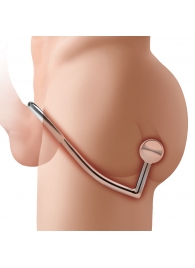 Кольцо на пенис с анальным стимулятором Stainless Steel Anal Hook   Cock Ring - BlueLine - во Владимире купить с доставкой