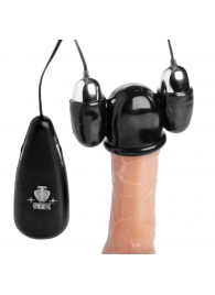 Черная стимулирующая насадка для головки полового члена Multi Speed Vibrating Penis Head Teaser - XR Brands - во Владимире купить с доставкой