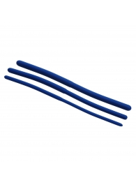 Набор из 3 синих силиконовых уретральных расширителей Invasion Silicone Urethral Sound Trainer Set - XR Brands - купить с доставкой во Владимире
