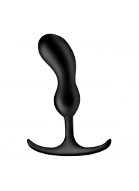 Черный массажер простаты с утяжелителями Premium Silicone Weighted Prostate Plug Medium - 16,3 см. - XR Brands - во Владимире купить с доставкой