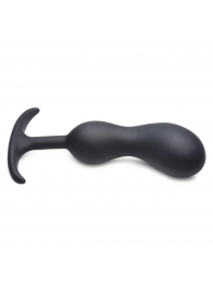 Черный массажер простаты с утяжелителями Premium Silicone Weighted Prostate Plug Large - 18,8 см. - XR Brands - во Владимире купить с доставкой