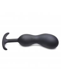 Черный массажер простаты с утяжелителями Premium Silicone Weighted Prostate Plug XL - 20,8 см. - XR Brands - во Владимире купить с доставкой