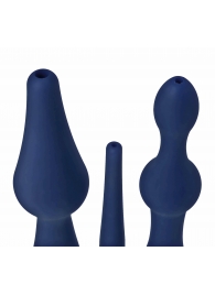 Набор из 3 универсальных насадок для анального душа Universal 3 Piece Silicone Enema Attachment Set - XR Brands - купить с доставкой во Владимире