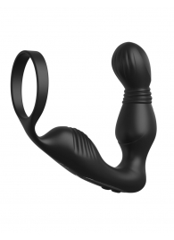 Черный вибростимулятор простаты с эрекционным кольцом Ass-Gasm Pro P-Spot Milker - Pipedream - во Владимире купить с доставкой