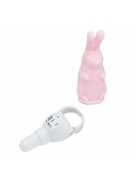 Розовый виброзайчик 4PLAY FINGER RING VIBE RABBIT PINK - NMC