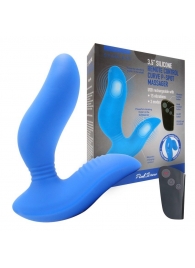 Синий вибромассажер простаты 3,5’’ Remote Control Curve P-spot Massager - 12 см. - Erokay - во Владимире купить с доставкой
