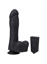 Черная мини-машина на присоске Piston Thruster - Doc Johnson - купить с доставкой во Владимире