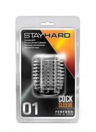 Прозрачная насадка с шипами STAY HARD COCK SLEEVE 01 CLEAR - Blush Novelties - во Владимире купить с доставкой