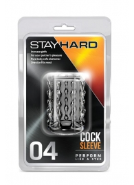 Прозрачная насадка с бороздками STAY HARD COCK SLEEVE 04 CLEAR - Blush Novelties - во Владимире купить с доставкой