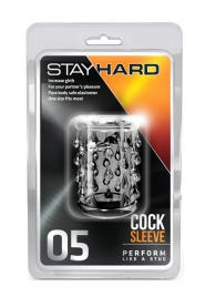 Прозрачная насадка с капельками STAY HARD COCK SLEEVE 05 CLEAR - Blush Novelties - во Владимире купить с доставкой