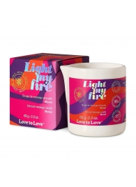Массажная свеча Light My Fire с ароматом моной - 80 мл. - Love to Love - купить с доставкой во Владимире