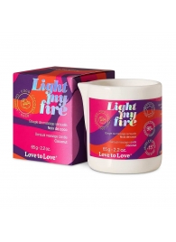 Массажная свеча Light My Fire Coconut с ароматом кокоса - 65 гр. - Love to Love - купить с доставкой во Владимире