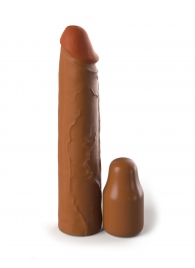 Коричневая насадка на член 2  Silicone X-tension - 20,3 см. - Pipedream - во Владимире купить с доставкой
