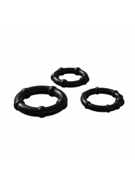 Набор из 3 черных эрекционных колец Babooom Ring Set - Adrien Lastic - во Владимире купить с доставкой