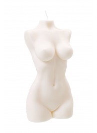 Белая интерьерная свеча в форме женского торса - 850 гр. - Pecado - купить с доставкой во Владимире