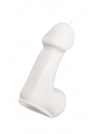 Белая свеча в форме пениса - 47 гр. - Pecado - купить с доставкой во Владимире