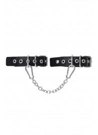 Черные оковы из одного ремешка с люверсами - Pecado - купить с доставкой во Владимире
