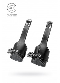 Черные подвесы с белой строчкой - Pecado - купить с доставкой во Владимире