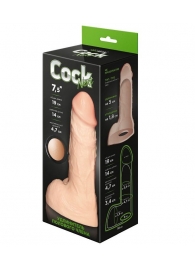 Телесный фаллоудлинитель с мошонкой Cock Next - 19 см. - LOVETOY (А-Полимер) - во Владимире купить с доставкой