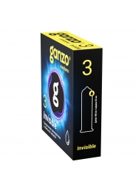 Супертонкие презервативы Ganzo Invisible - 3 шт. - Ganzo - купить с доставкой во Владимире
