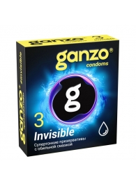 Супертонкие презервативы Ganzo Invisible - 3 шт. - Ganzo - купить с доставкой во Владимире
