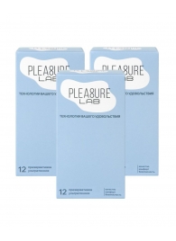 Набор из 3 упаковок ультратонких презервативов Pleasure Lab (по 12 шт.) - Pleasure Lab - купить с доставкой во Владимире
