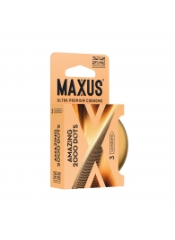 Точечные презервативы MAXUS 2000 Amazing Dots с железным кейсом - 3 шт. - Maxus - купить с доставкой во Владимире