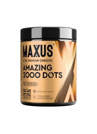 Точечные презервативы MAXUS 2000 Amazing Dots с железным кейсом - 15 шт. - Maxus - купить с доставкой во Владимире