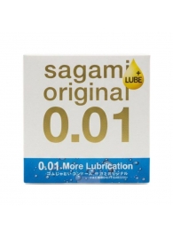 Увлажнённый презерватив Sagami Original 0.01 Extra Lub - 1 шт. - Sagami - купить с доставкой во Владимире