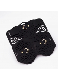 Фигурный набор для БДСМ-игр с узорами и золотистой фурнитурой - Crazy Handmade - купить с доставкой во Владимире