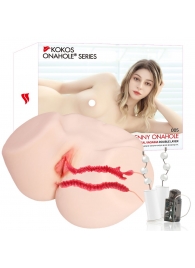 Мастурбатор-полуторс с двойным слоем материала и вибрацией Jenny Onahole Real Vagina - KOKOS - во Владимире купить с доставкой