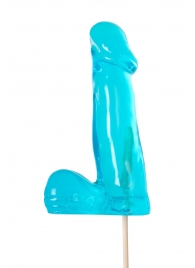 Голубой леденец в форме члена со вкусом блю кюрасао - 173 гр. - Sosuчki - купить с доставкой во Владимире