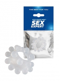 Эластичное эрекционное кольцо с двумя рядами шариков - Sex Expert - во Владимире купить с доставкой