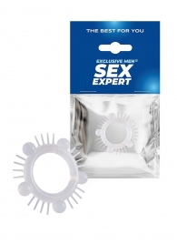 Эластичное эрекционное кольцо с шишечками и шипами - Sex Expert - во Владимире купить с доставкой