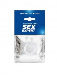 Эластичное эрекционное кольцо с шипиками и шариком - Sex Expert - во Владимире купить с доставкой