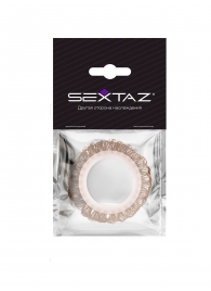 Эрекционное кольцо с бежевыми «ресничками» - Sextaz - во Владимире купить с доставкой