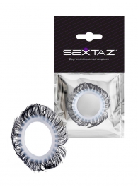 Эластичное эрекционное колечко с черными «ресничками» - Sextaz - во Владимире купить с доставкой