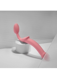 Розовый безремневой страпон Strap-on-me Semi-Realistic Bendable Strap-On size L - Strap-on-me - купить с доставкой во Владимире