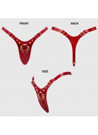 Красный пояс для фиксации насадок Strap-On-Me Leatherette Harness Fabulous - Strap-on-me - купить с доставкой во Владимире