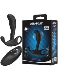 Черный изогнутый массажёр простаты с вибрацией и пультом ДУ - Baile - во Владимире купить с доставкой