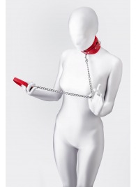 Красный ошейник с подкладкой из меха - ToyFa - купить с доставкой во Владимире