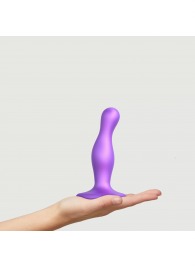 Фиолетовая насадка Strap-On-Me Dildo Plug Curvy size S - Strap-on-me - купить с доставкой во Владимире
