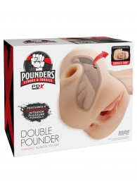 Телесный мастурбатор с вибрацией Double Pounder Vibrating Squeeze Stroker - Pipedream - во Владимире купить с доставкой